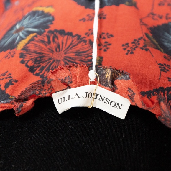 ULLA JOHNSON Adyna Sleeveless Midi Dress in Poppy Floral - Women's Size 10 - Picture 12 of 15